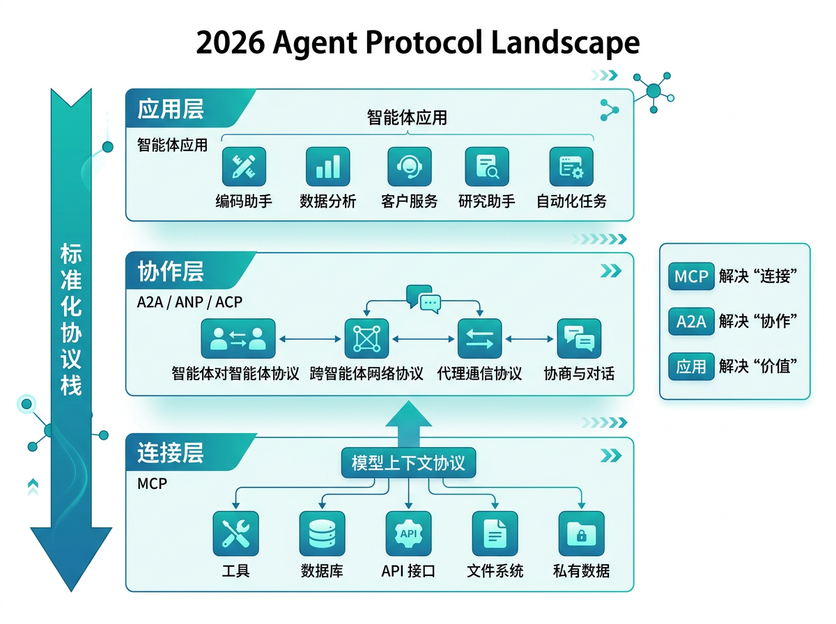 Agent 协议分层全景图